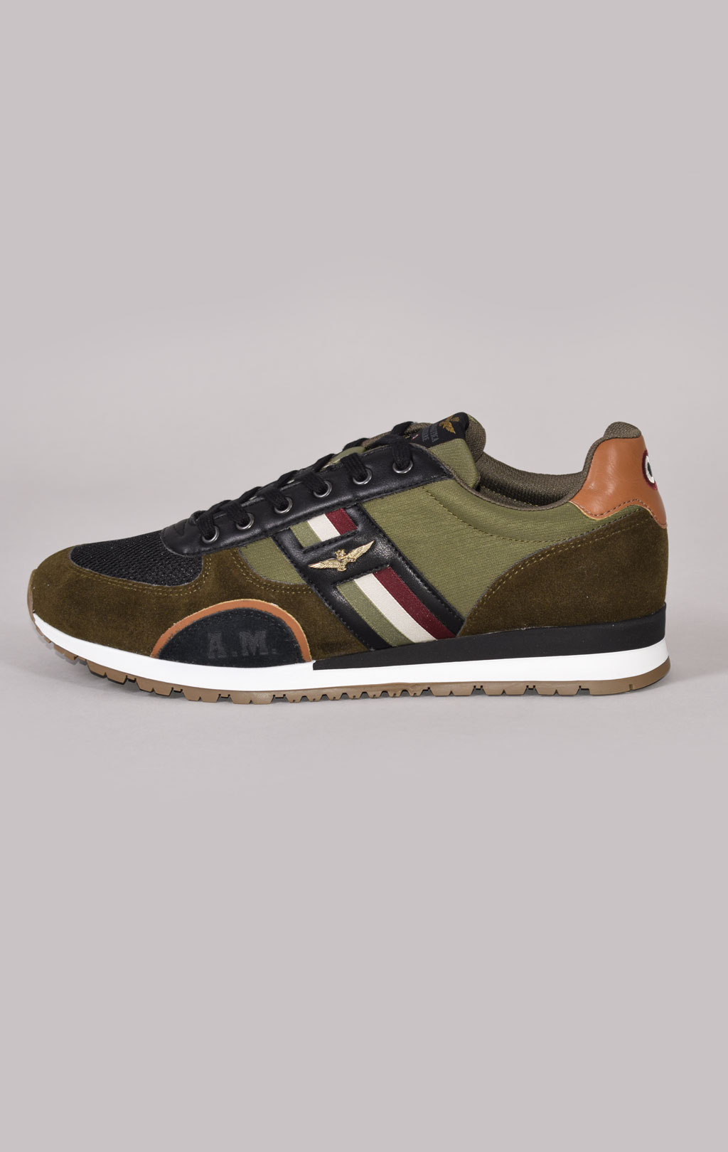 Кроссовки AERONAUTICA MILITARE FW 21/22 m/PT verde militare/nero (SC 190) 