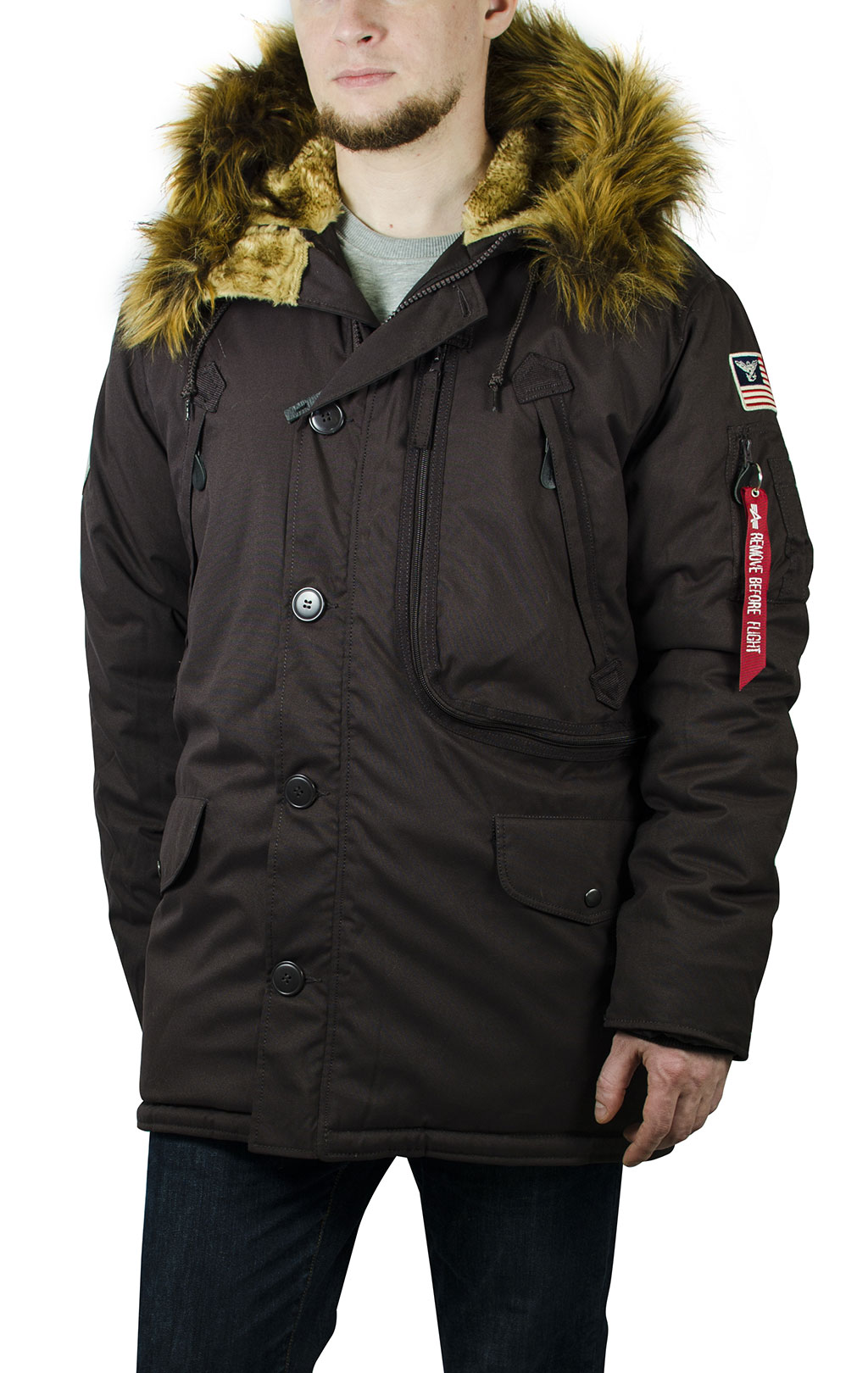 Аляска ALPHA INDUSTRIES POLAR big size vintage brown 