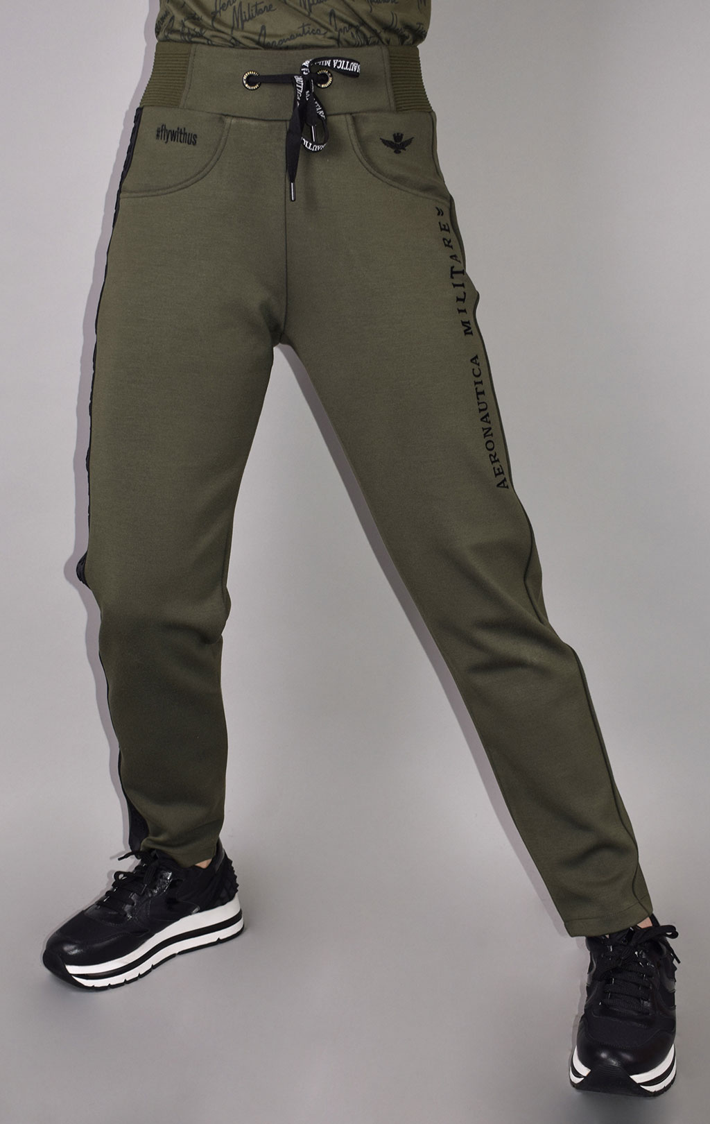 Женские брюки спортивные AERONAUTICA MILITARE FW 20/21/TR verde militare scuro (PF 792) 