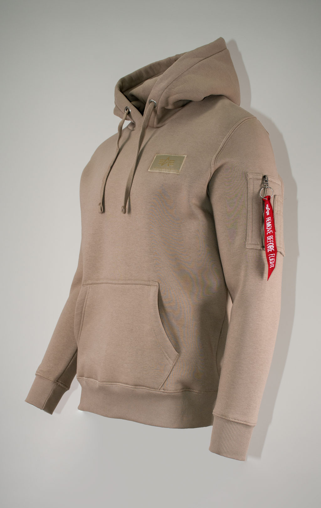 Толстовка ALPHA INDUSTRIES BACK PRINT HOODY vintage sand 