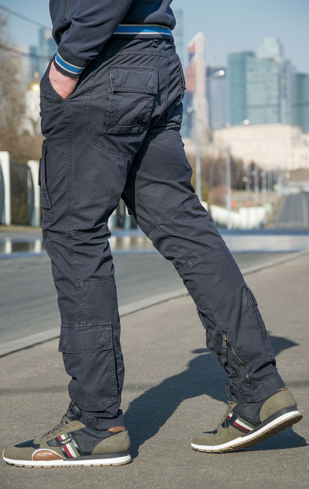 Брюки-карго AERONAUTICA MILITARE SS 22/AL dark navy (PA 1478) 