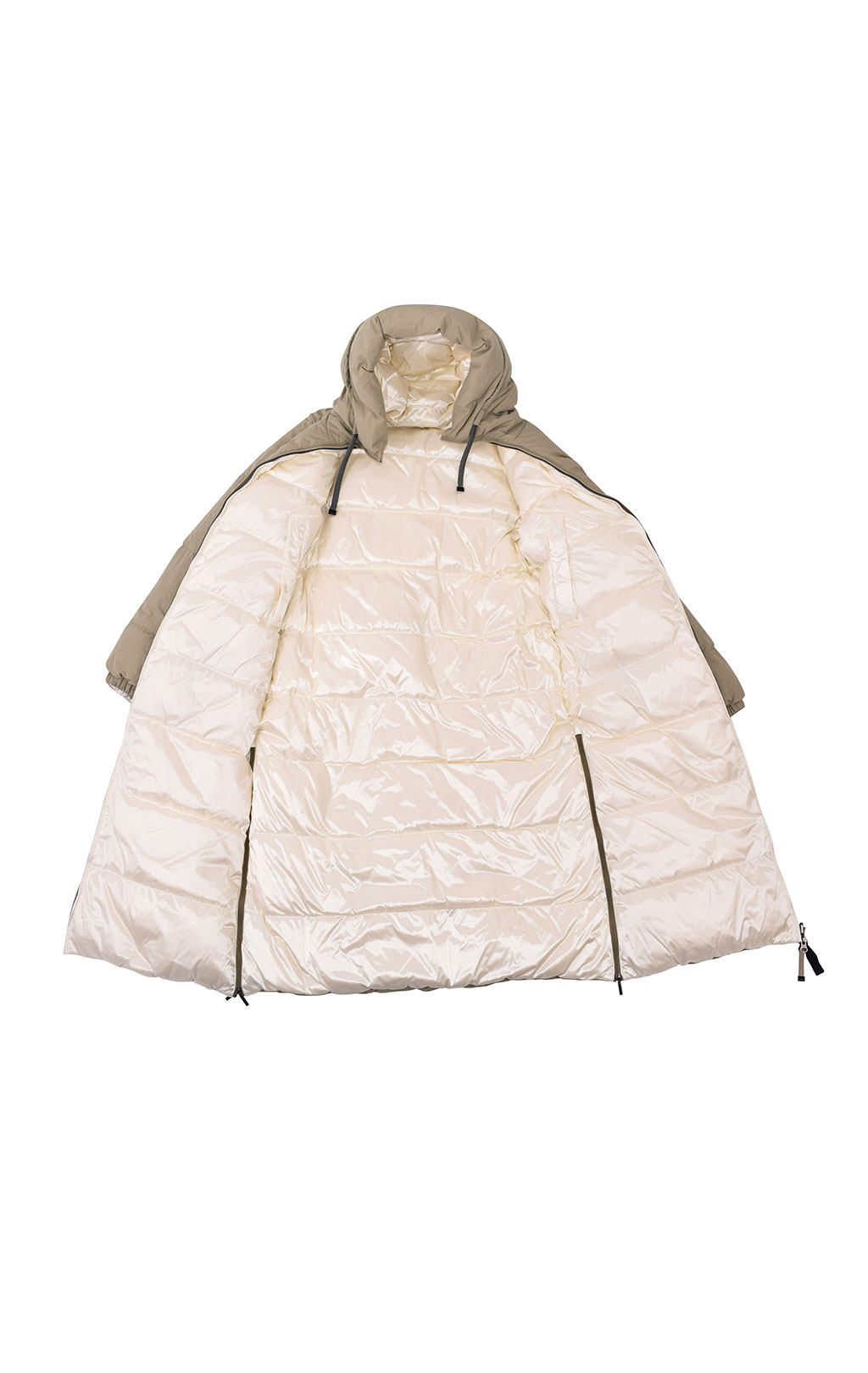Женское пальто пуховое PARAJUMPERS SLEEPING BAG двустороннее FW 20/21 overcast/off white 