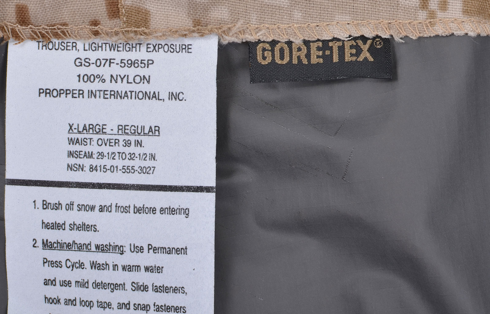 Комплект 6-й слой Extreme Cold/Wet GEN-III Gore-Tex marpat desert США