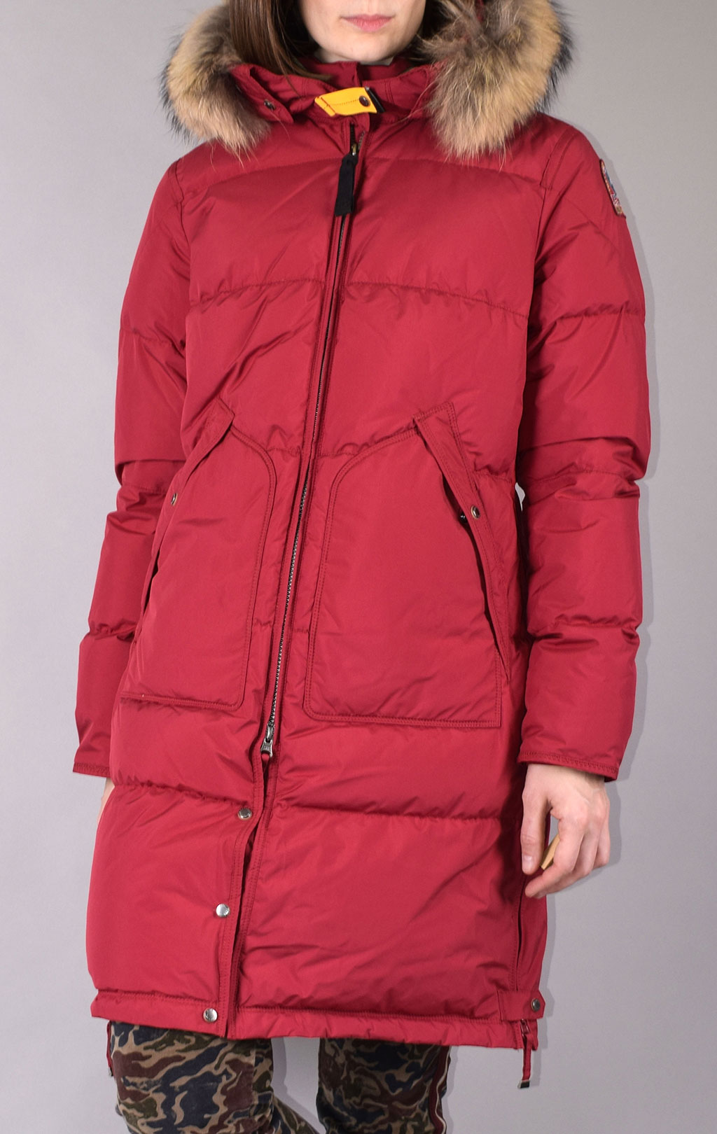 Женское пальто пуховое PARAJUMPERS L.B. LIGHT FW 19/20 crimson tide 