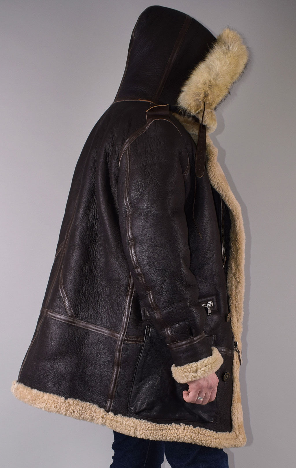 Куртка COCKPIT B-7 ALEUTIAN WW-II big size овчина dark brown (Z21M035) 