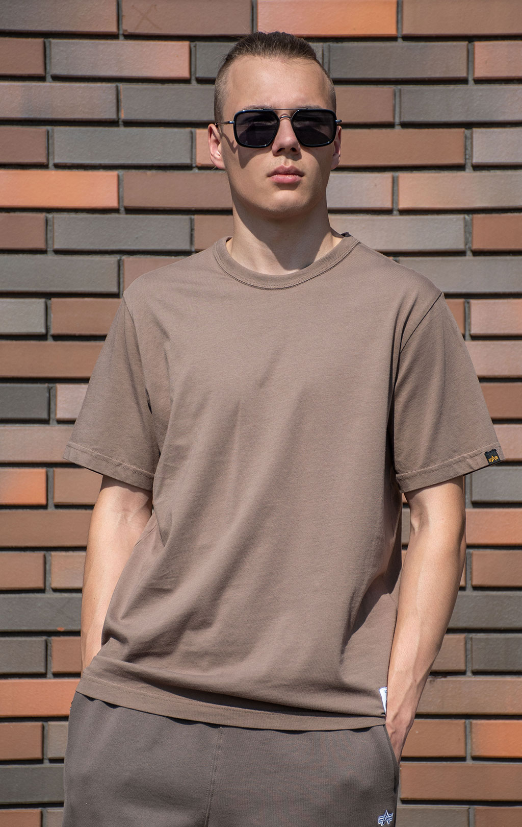 Футболка ALPHA INDUSTRIES ESSENTIAL GEN II TEE плотная FW 24/25 coyote brown 