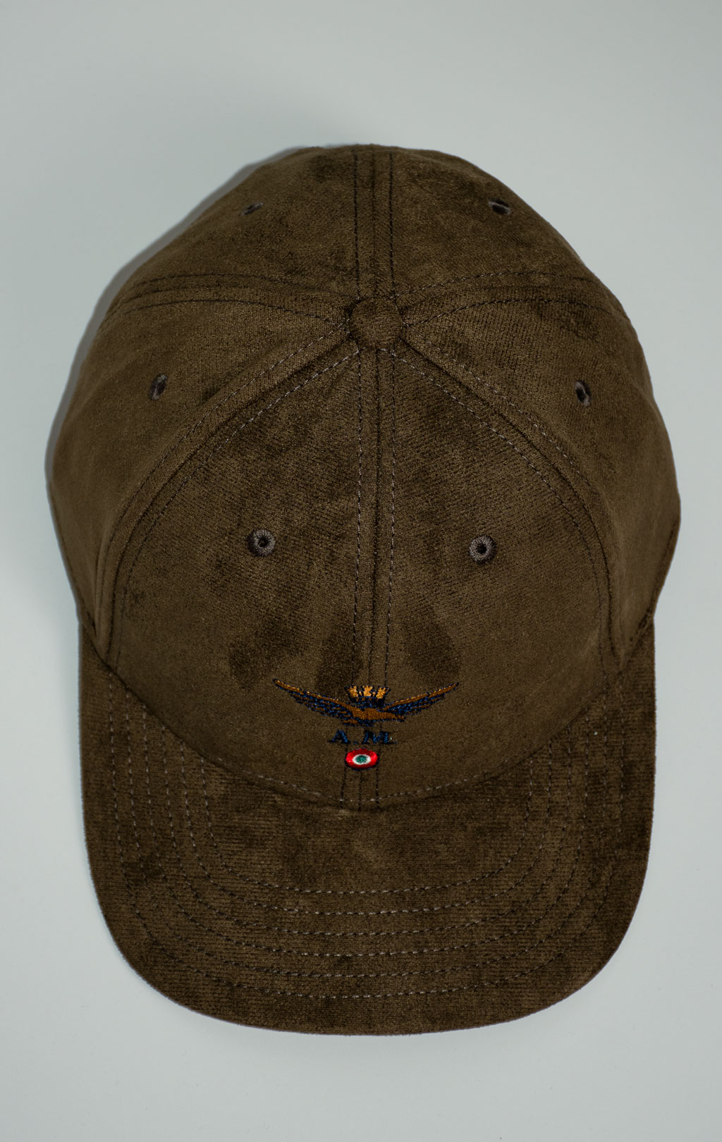 Бейсболка AERONAUTICA MILITARE искусственная замша FW 25/26/CN dark brown (HA 1229) 