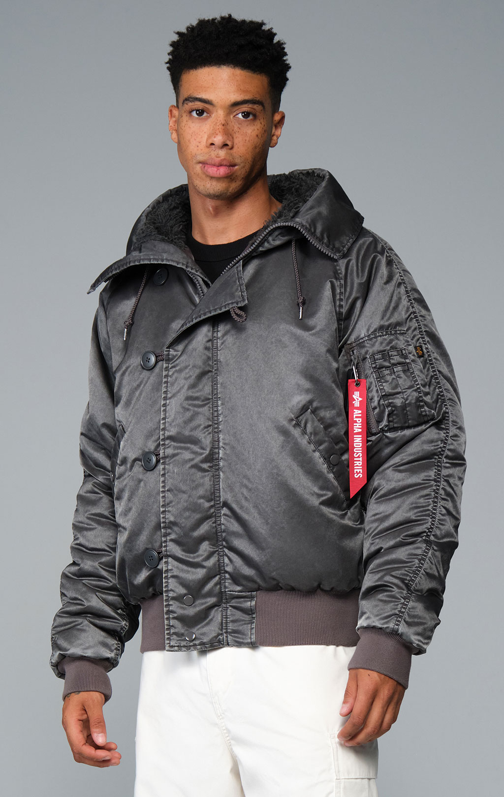 Аляска короткая ALPHA INDUSTRIES N-2B HERITAGE FIT PARKA (BATTLEWASH) FW 26/27 black 