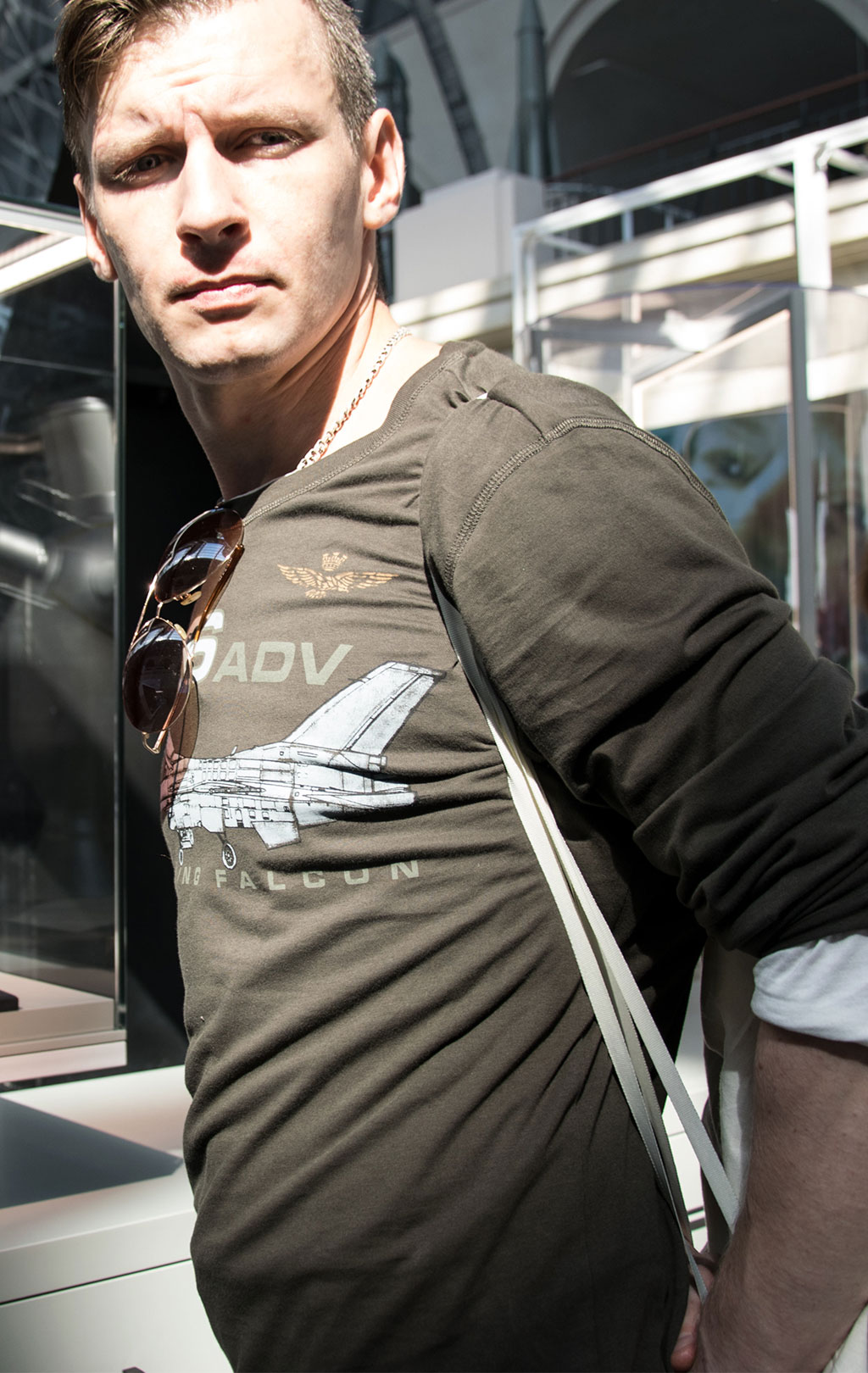 Лонгслив AERONAUTICA MILITARE FW 19/20 verde marcio (TS 1668) 