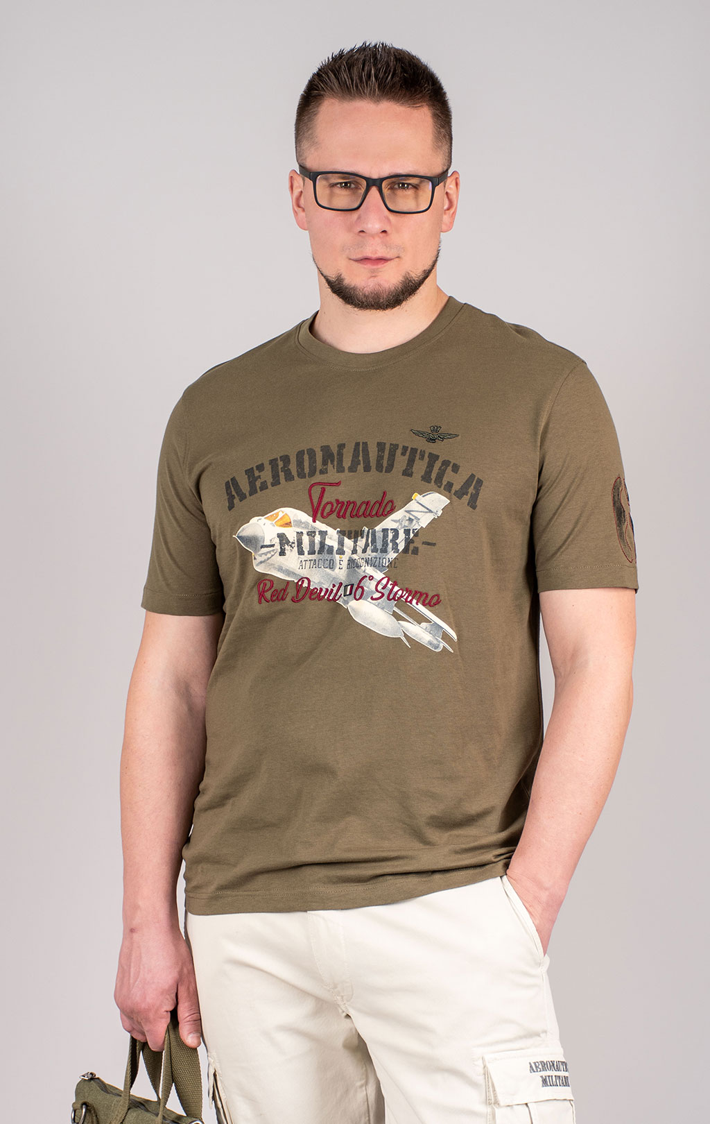 Футболка AERONAUTICA MILITARE SS 25 m/BD military olive (TS 2406) 