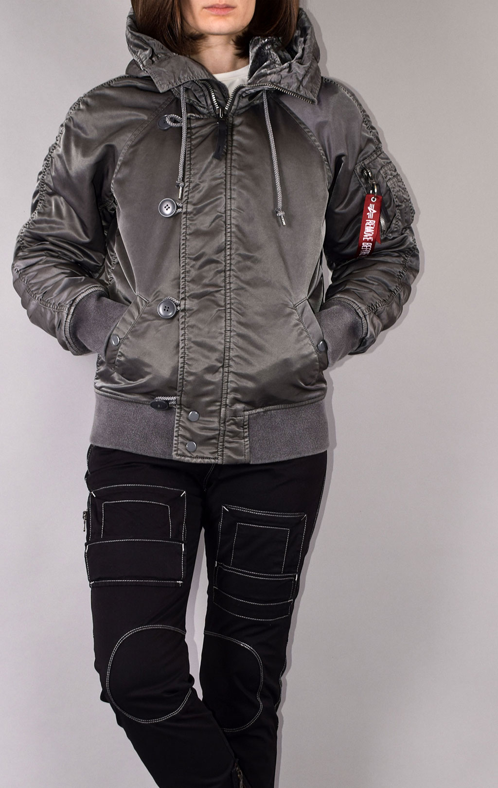 Женская аляска ALPHA INDUSTRIES BATTLEWASH PARKA N-2B FW 21 m new silver 