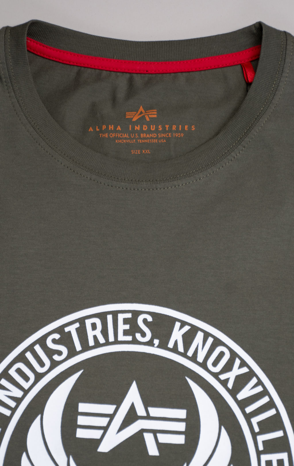 Футболка ALPHA INDUSTRIES ANNIVERSARY T dark olive 