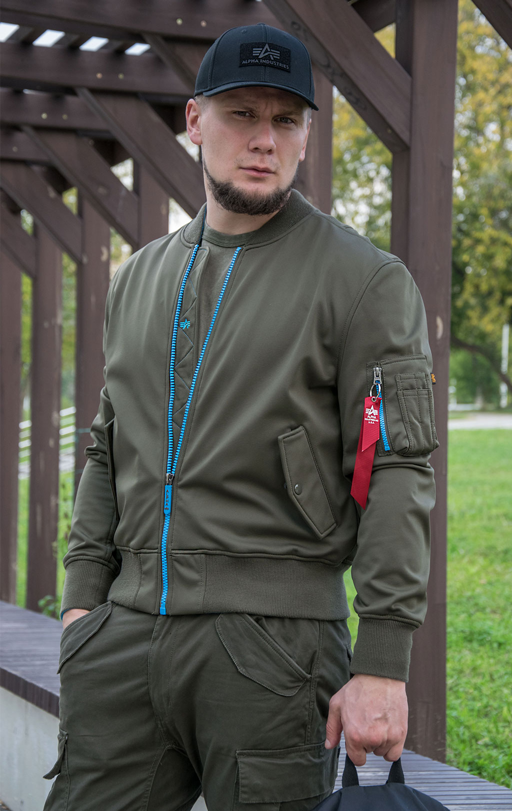 Ветровка ALPHA INDUSTRIES big size MA-1 Soft Shell olive 