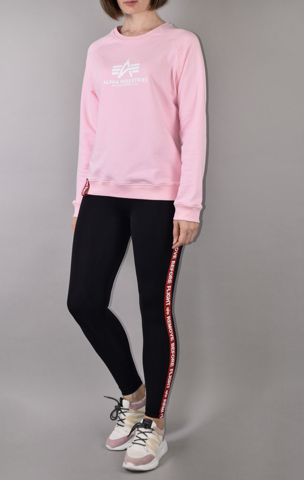 Женский свитшот ALPHA INDUSTRIES NEW BASIC SWEATER pastel pink 