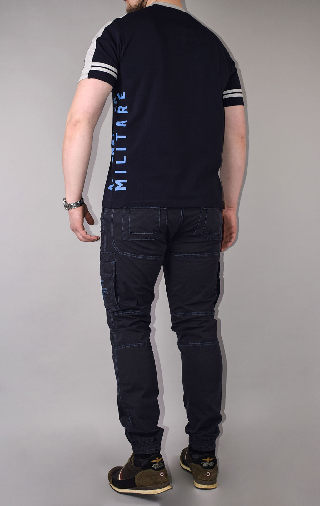 Футболка AERONAUTICA MILITARE SS 21/TR blue black (TS 1816) 