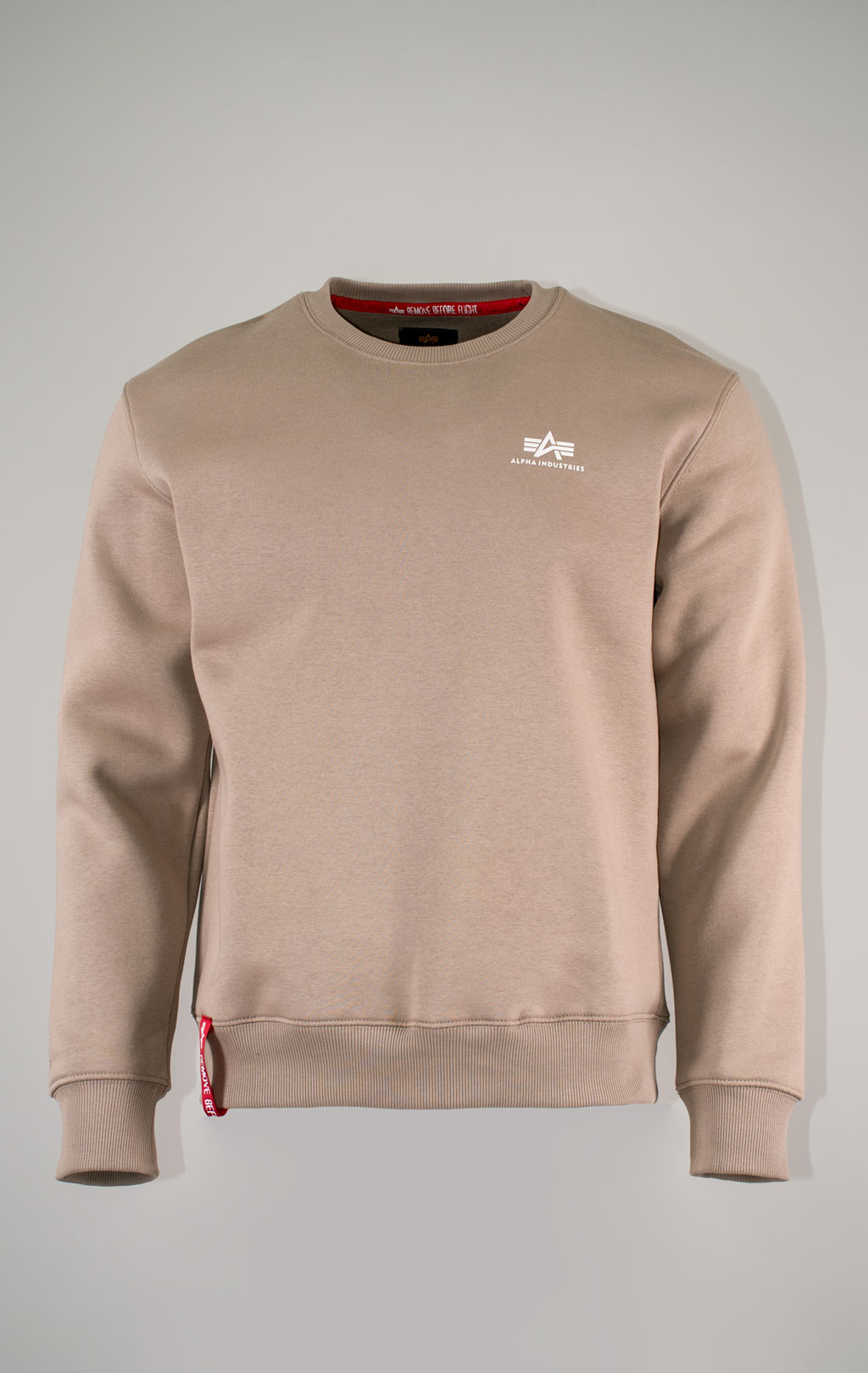 Свитшот ALPHA INDUSTRIES BASIC SWEATER SMALL LOGO vintage sand 