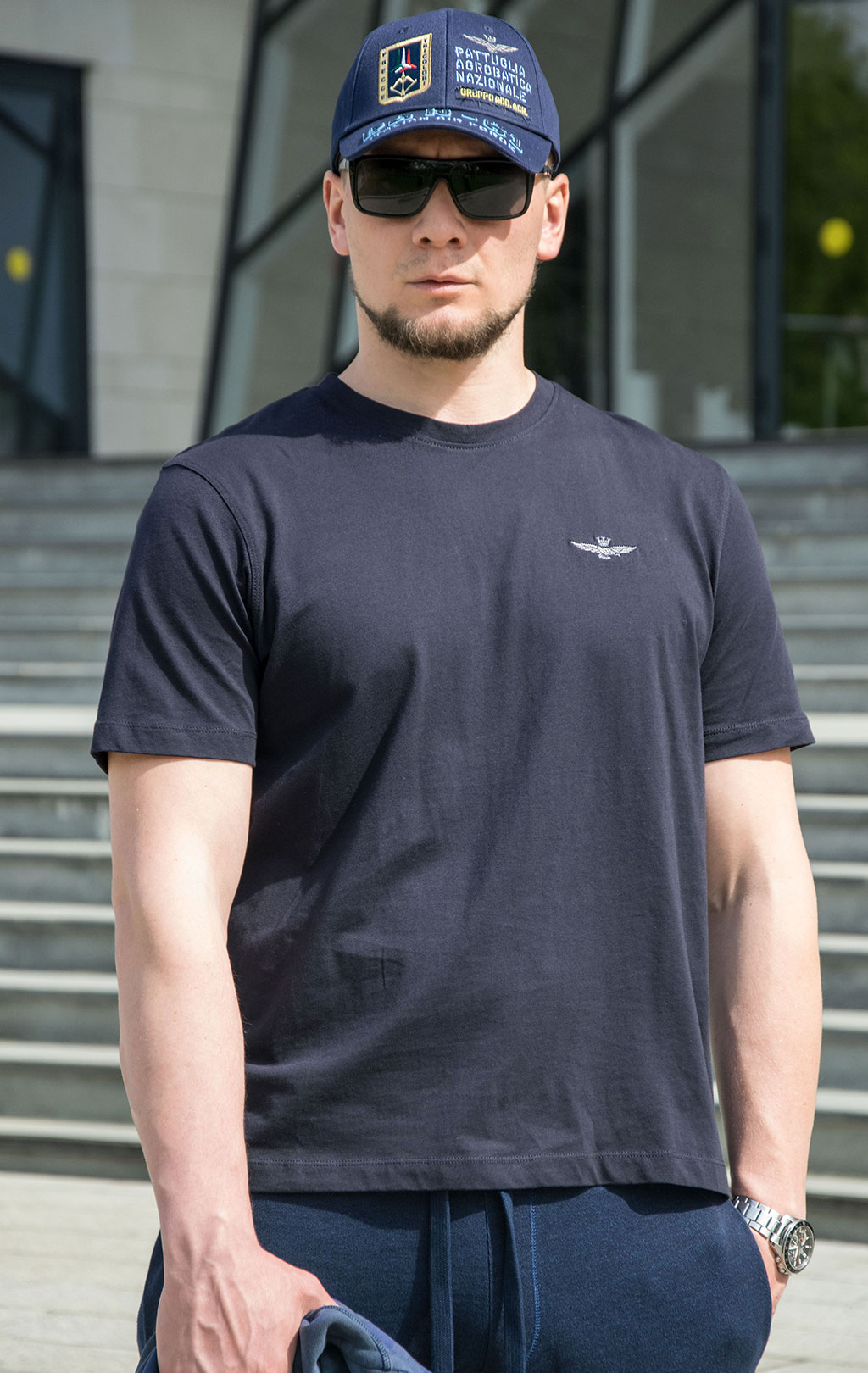 Футболка AERONAUTICA MILITARE SS 23/BD blue navy (TS 2065) 