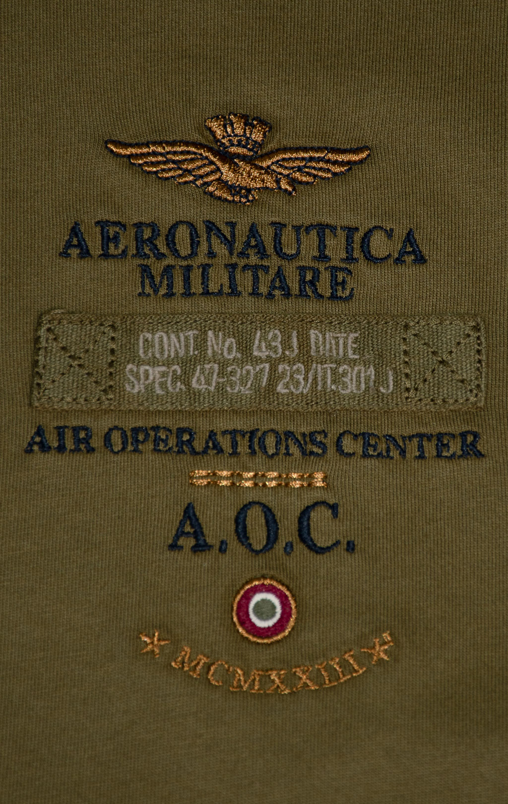 Лонгслив AERONAUTICA MILITARE FW 25/26/TR dark olive (TS 2470) 