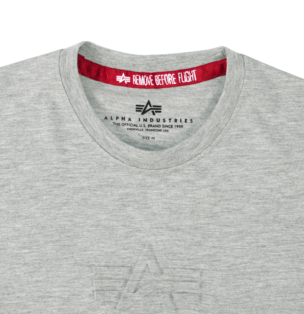 Футболка ALPHA INDUSTRIES 3D T grey heather 