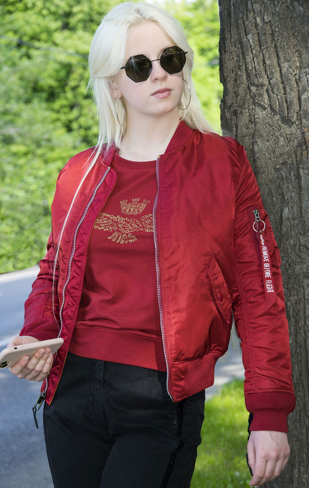 Женский бомбер ALPHA INDUSTRIES MA-1 W red commander 