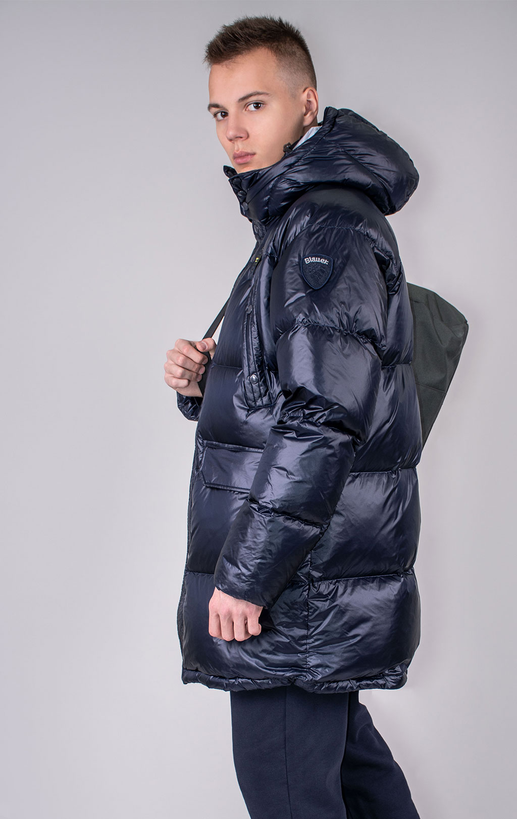 Парка-пуховик BLAUER ABBOT FW 24/25 blue interno blue 975 (KO3323) 