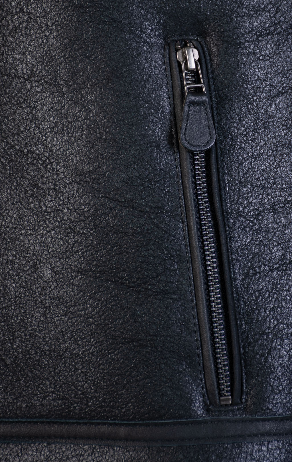Куртка-пилот пуховая BLAUER FENNER кожа FW 25/26 black (L01333) 