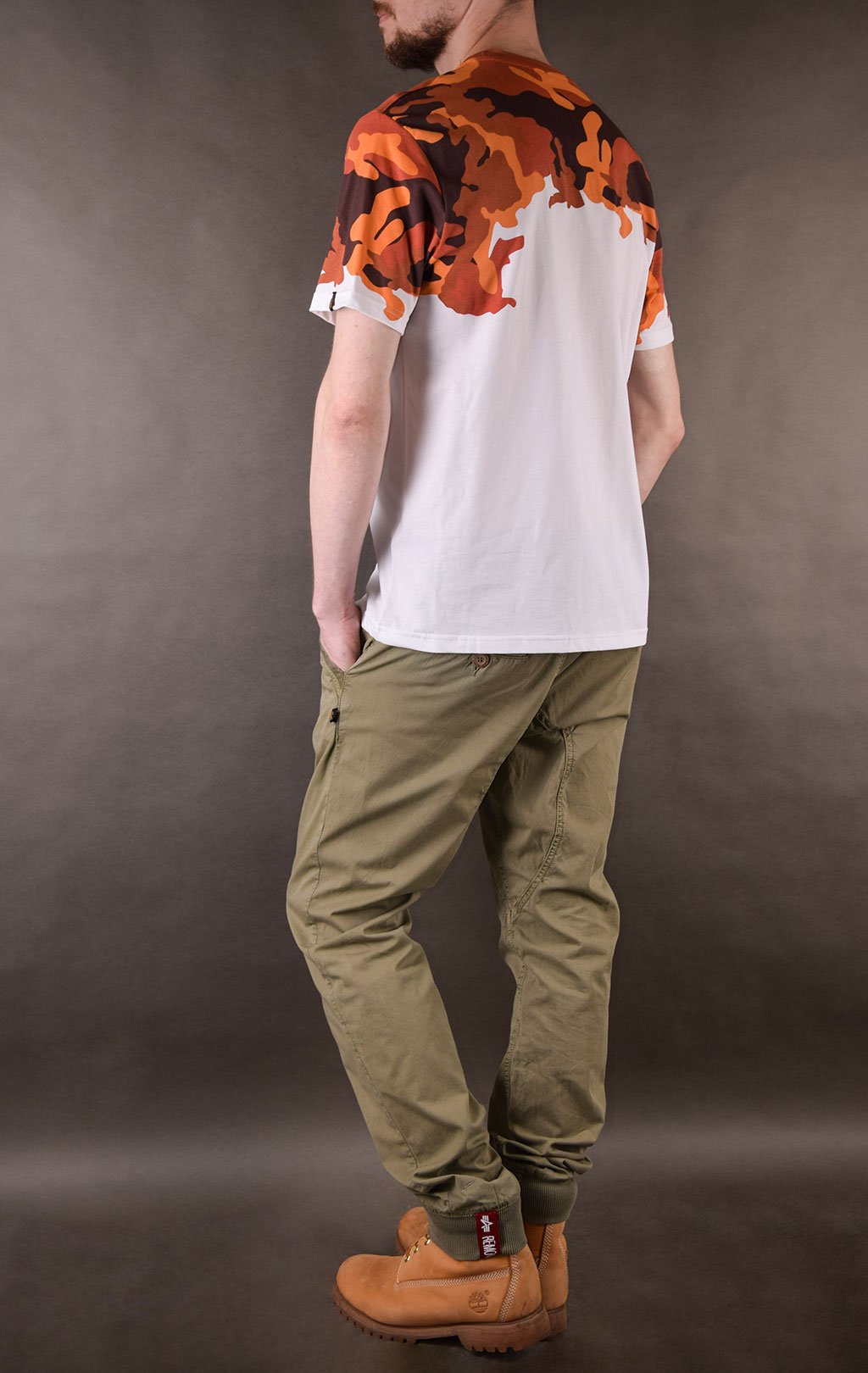 Футболка ALPHA INDUSTRIES LOST CAMO T orange camo 