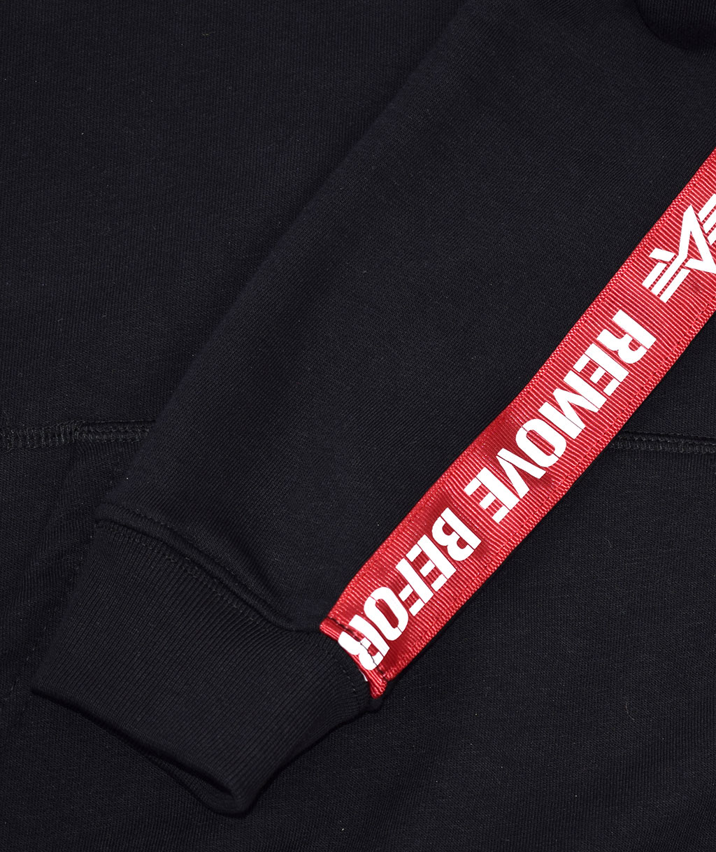 Женская толстовка ALPHA INDUSTRIES RBF TAPE HOODY black 