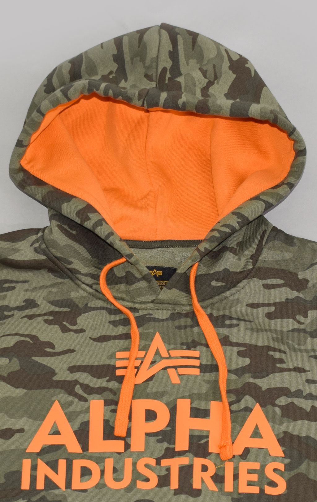 Толстовка ALPHA INDUSTRIES FOAM PRINT HOODY big size light camo woodland 