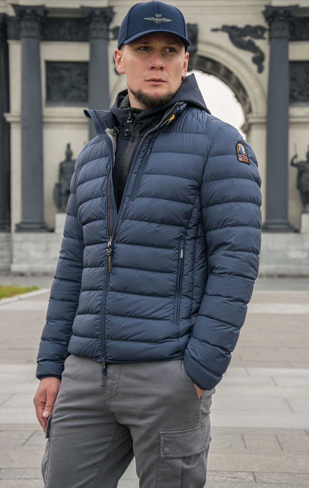 Куртка-пуховик лёгкая PARAJUMPERS UGO FW 21/22 navy 