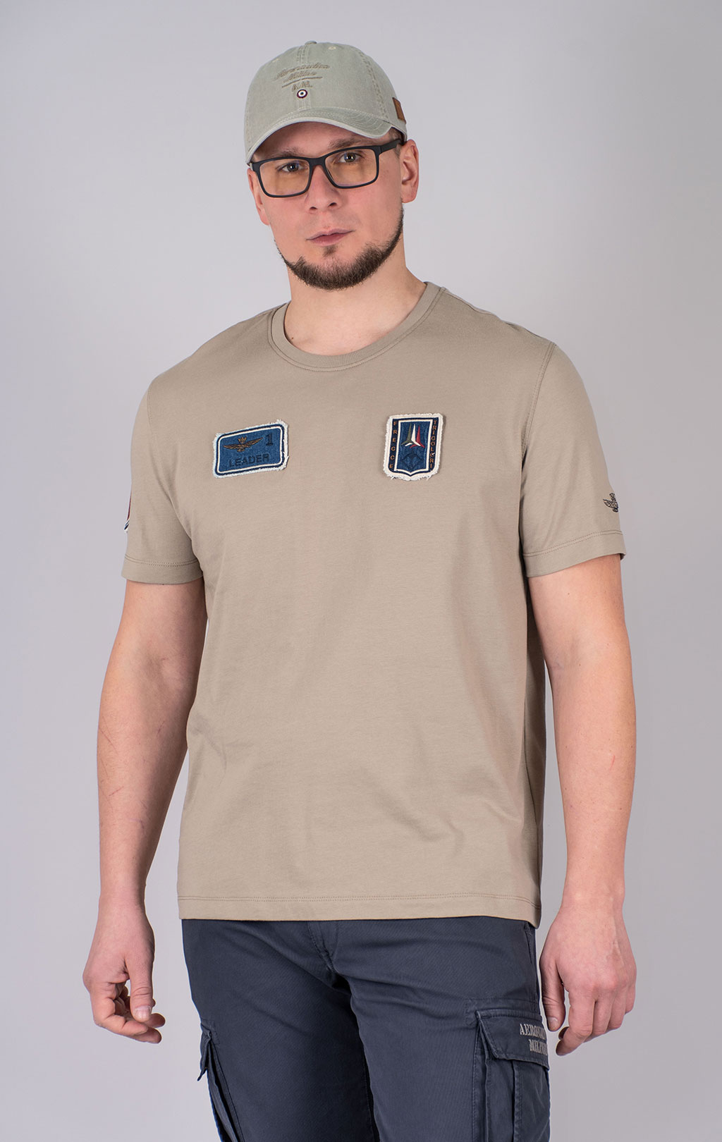 Футболка AERONAUTICA MILITARE SS 25 m/BD dune beige (TS 2411) 