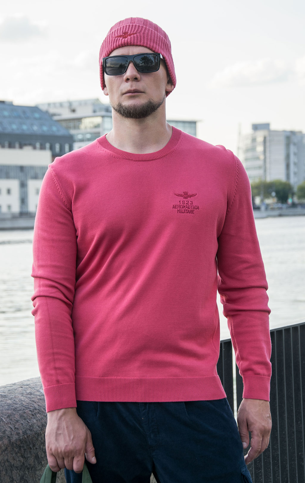 Свитер AERONAUTICA MILITARE FW 23/24/BL pink (MA 1446) 