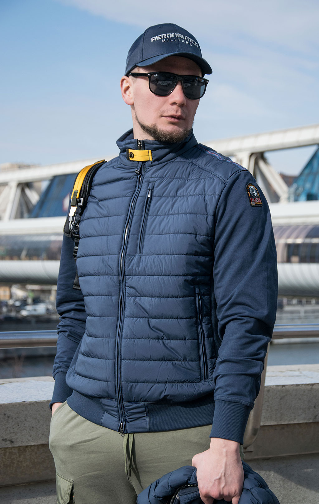 Толстовка комбинированная PARAJUMPERS ELLIOT SS 23 navy 