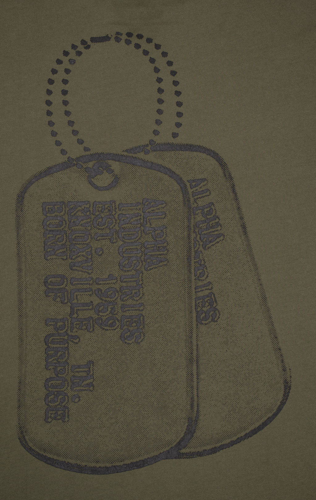 Футболка ALPHA INDUSTRIES ALPHA DOG TAG TEE плотная FW 24/25 olive 