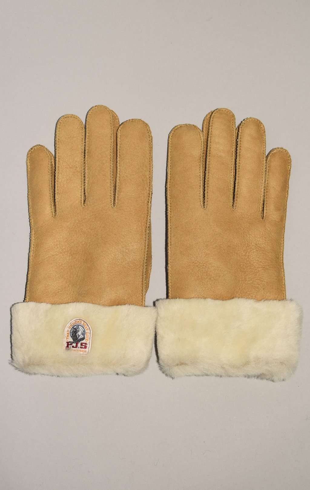 Женские перчатки PARAJUMPERS SHEARLING GLOVES овчина FW 23/24 camel 