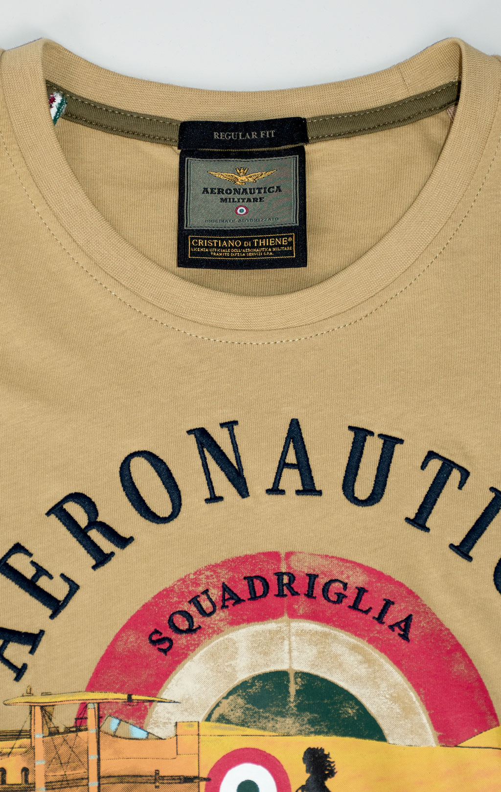 Футболка AERONAUTICA MILITARE SS 25 m/BD antelope beige (TS 2414) 