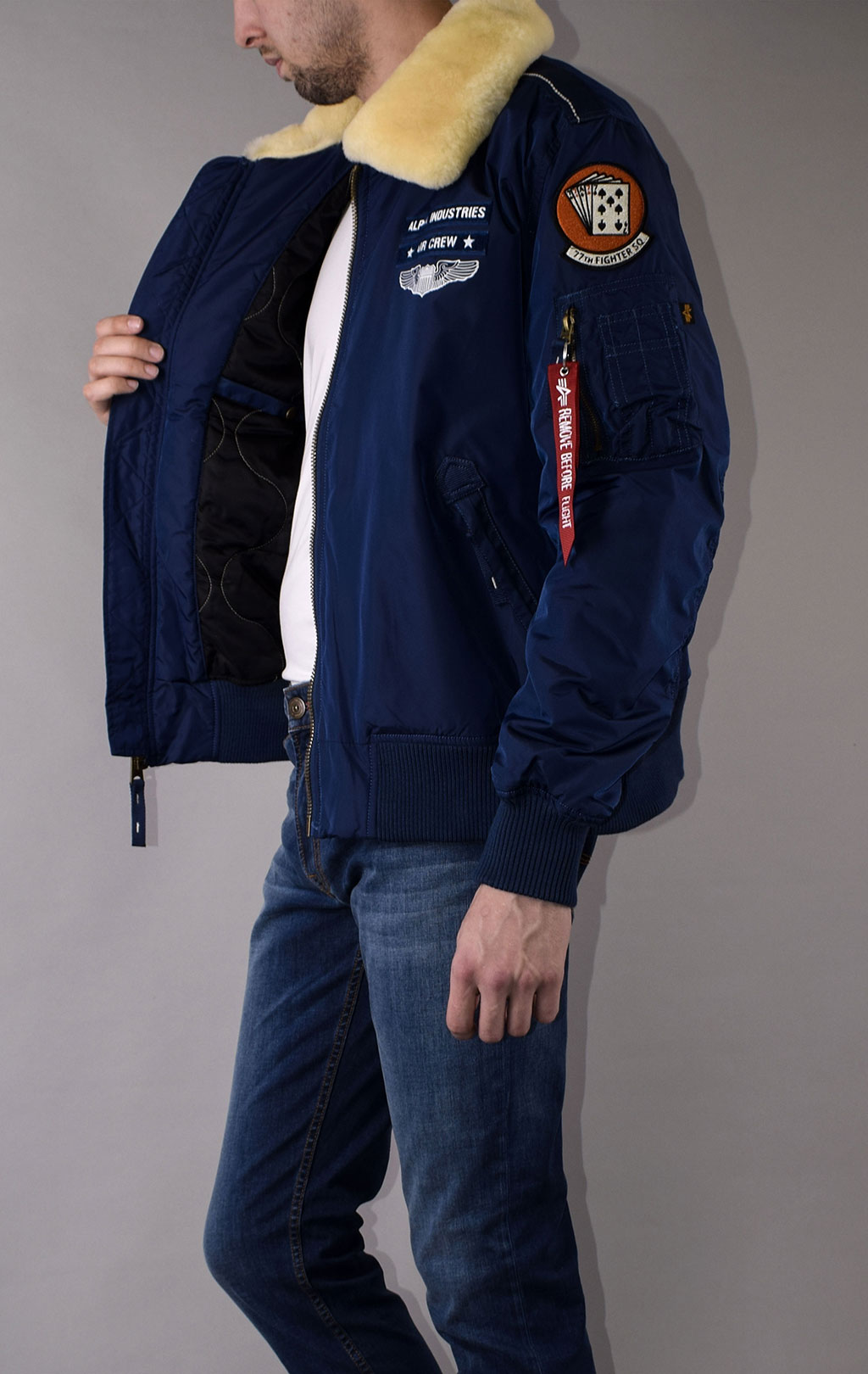 Куртка-пилот ALPHA INDUSTRIES INJECTOR-III AIR FORCE new navy 