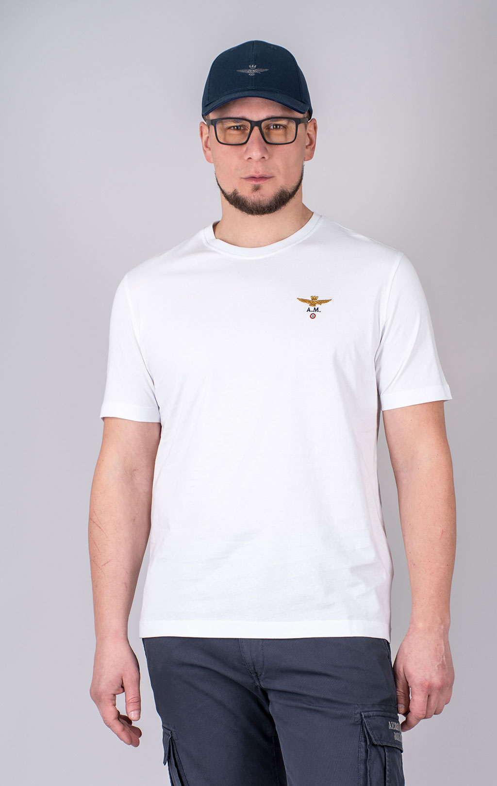 Футболка AERONAUTICA MILITARE SS 25 m/TR off white (TS 1580) 