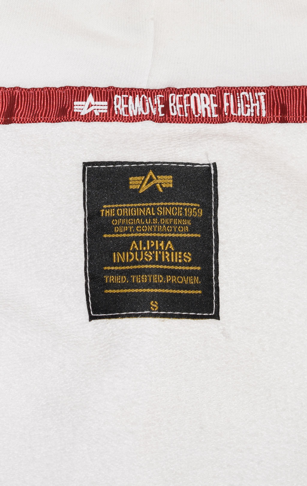 Женская толстовка ALPHA INDUSTRIES NEW BASIC HOODY HOL. PRINT white/gold crystal 