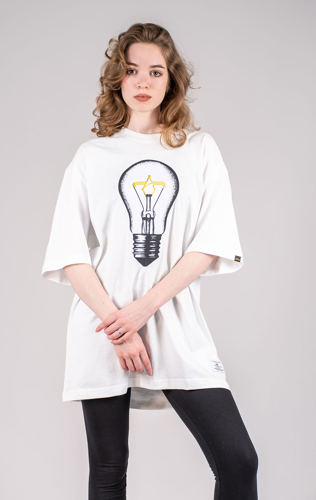 Футболка ALPHA INDUSTRIES ALPHA LIGHT BULB TEE SS 25 m white 