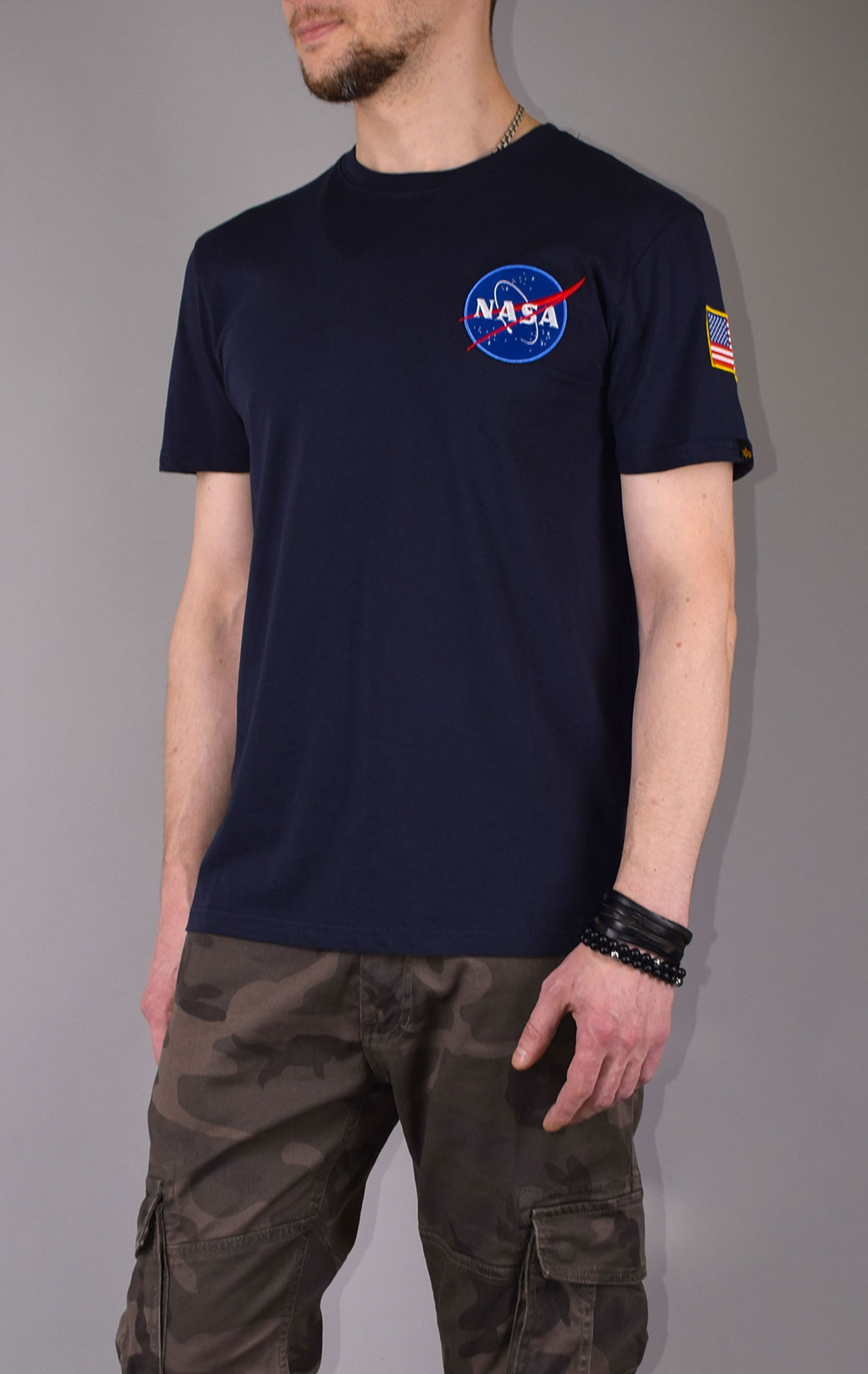 Футболка ALPHA INDUSTRIES NASA SPACE SHUTTLE T rep. blue 