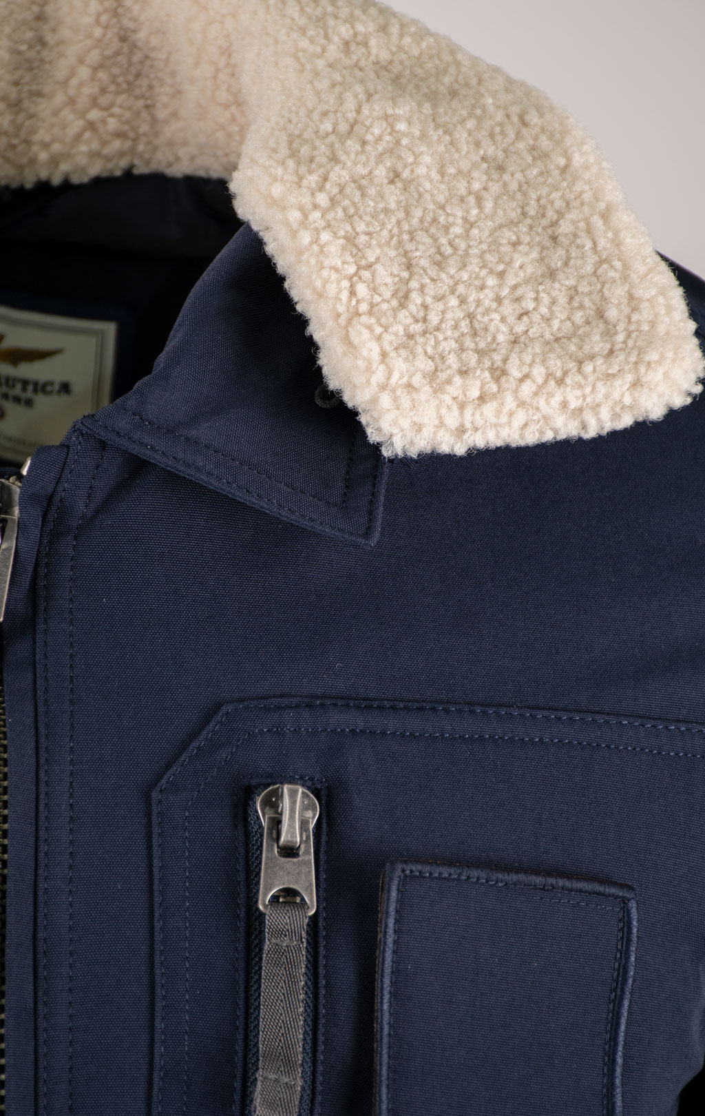 Куртка-пилот AERONAUTICA MILITARE big size FW 25/26/BD midnight blue (AB 3024) 