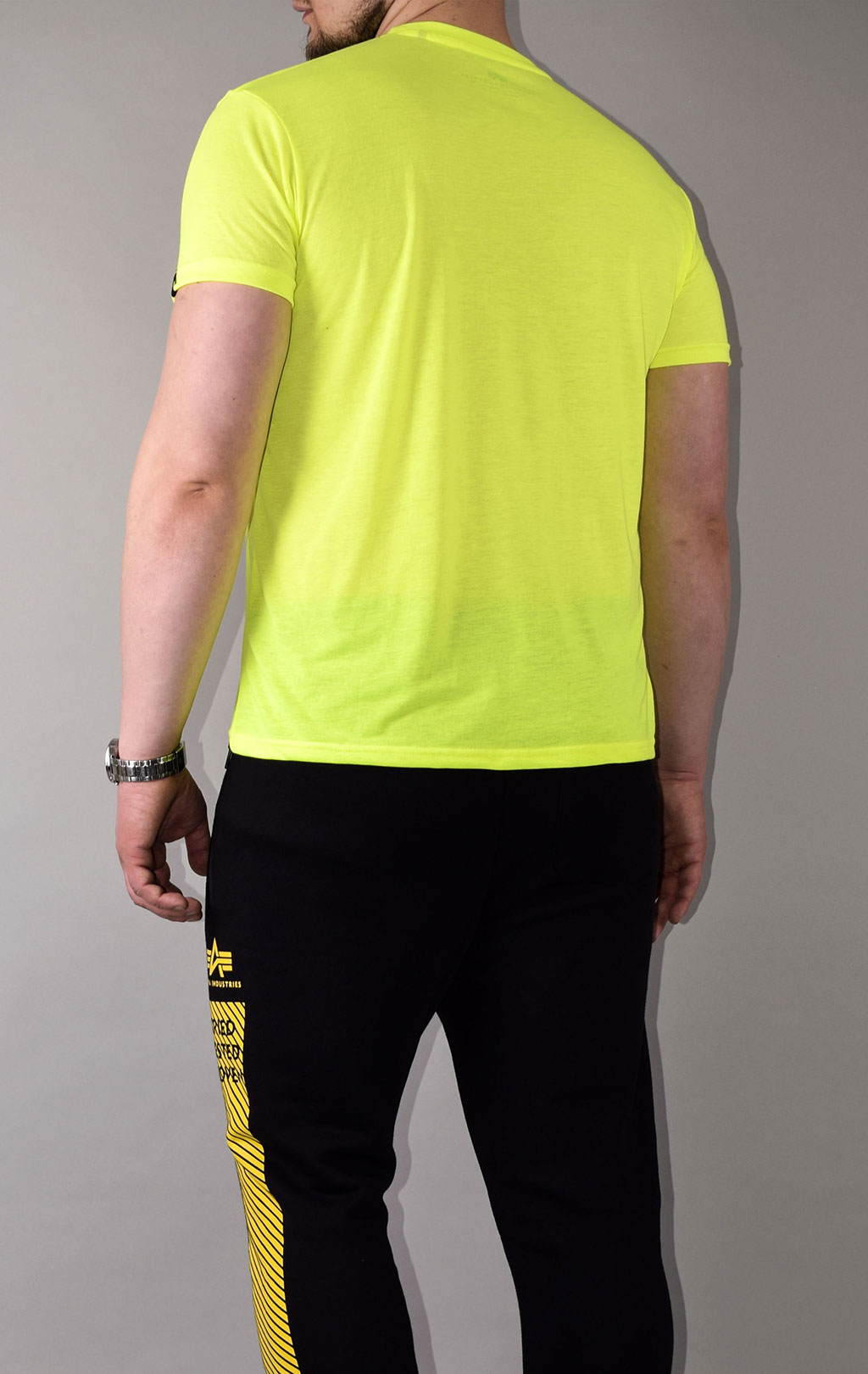 Футболка ALPHA INDUSTRIES BASIC T neon/yellown 