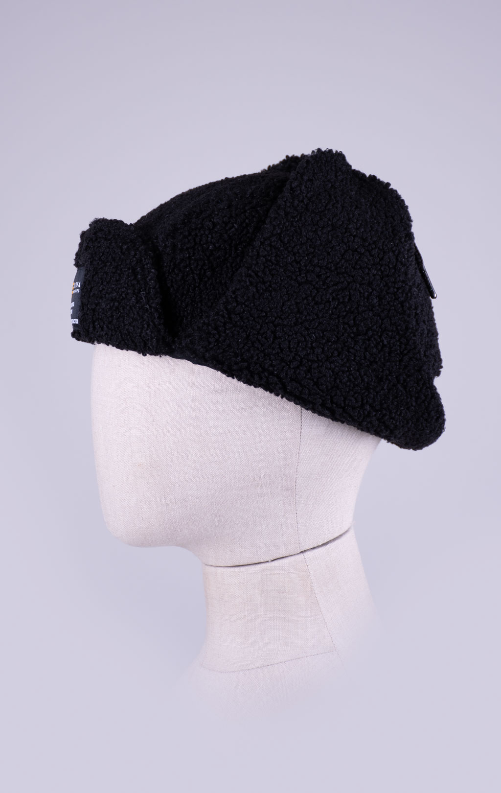 Шапка с ушами ALPHA INDUSTRIES ALPHA TEDDY HAT black 