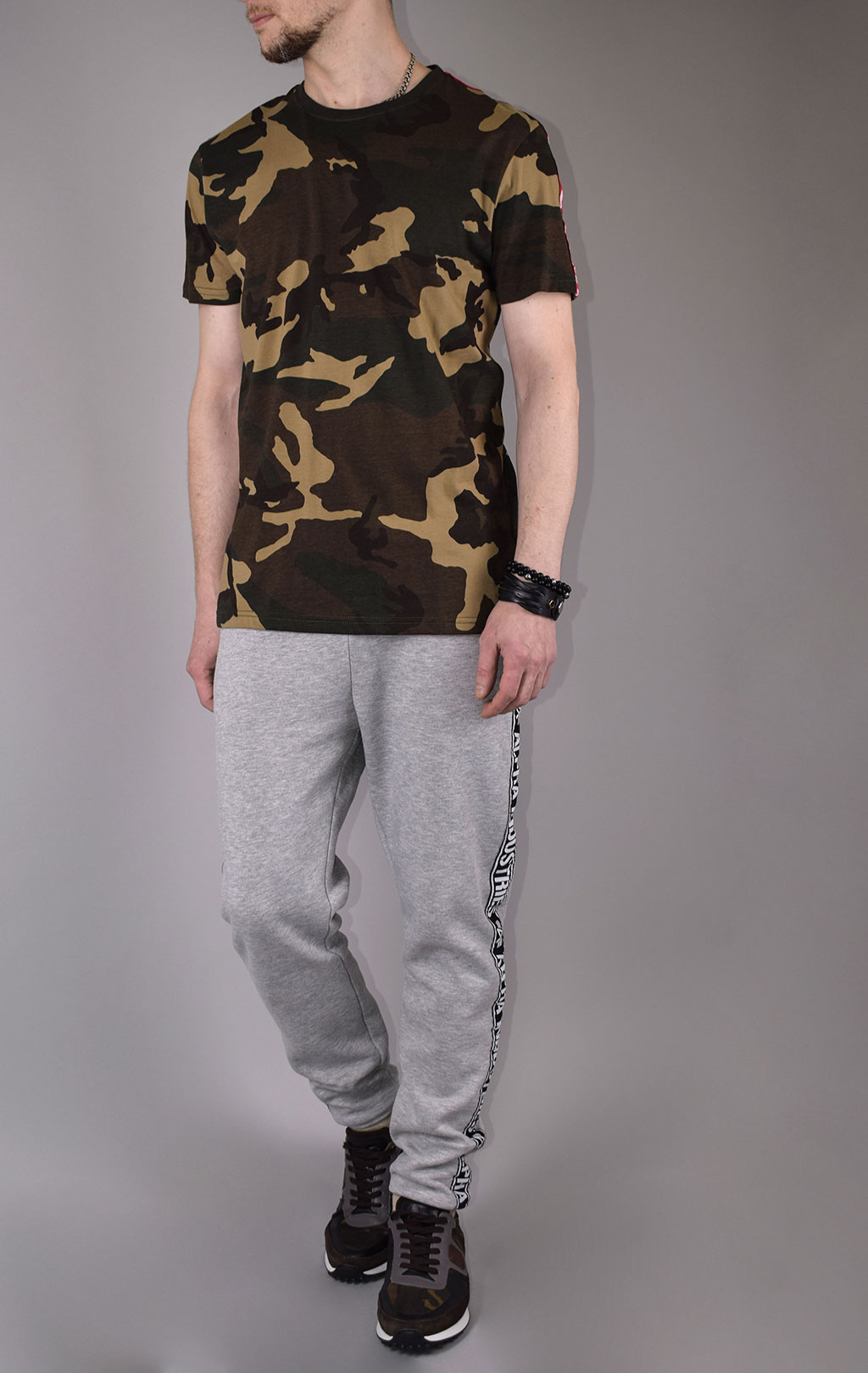 Футболка ALPHA INDUSTRIES RBF TAPE T camo woodland 65 