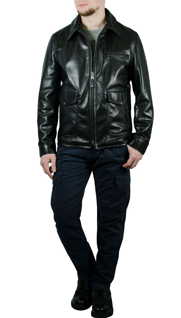 Куртка SCHOTT NYC TOUCH LEATHER DELIVERY JCT 27 кожа black (573) 