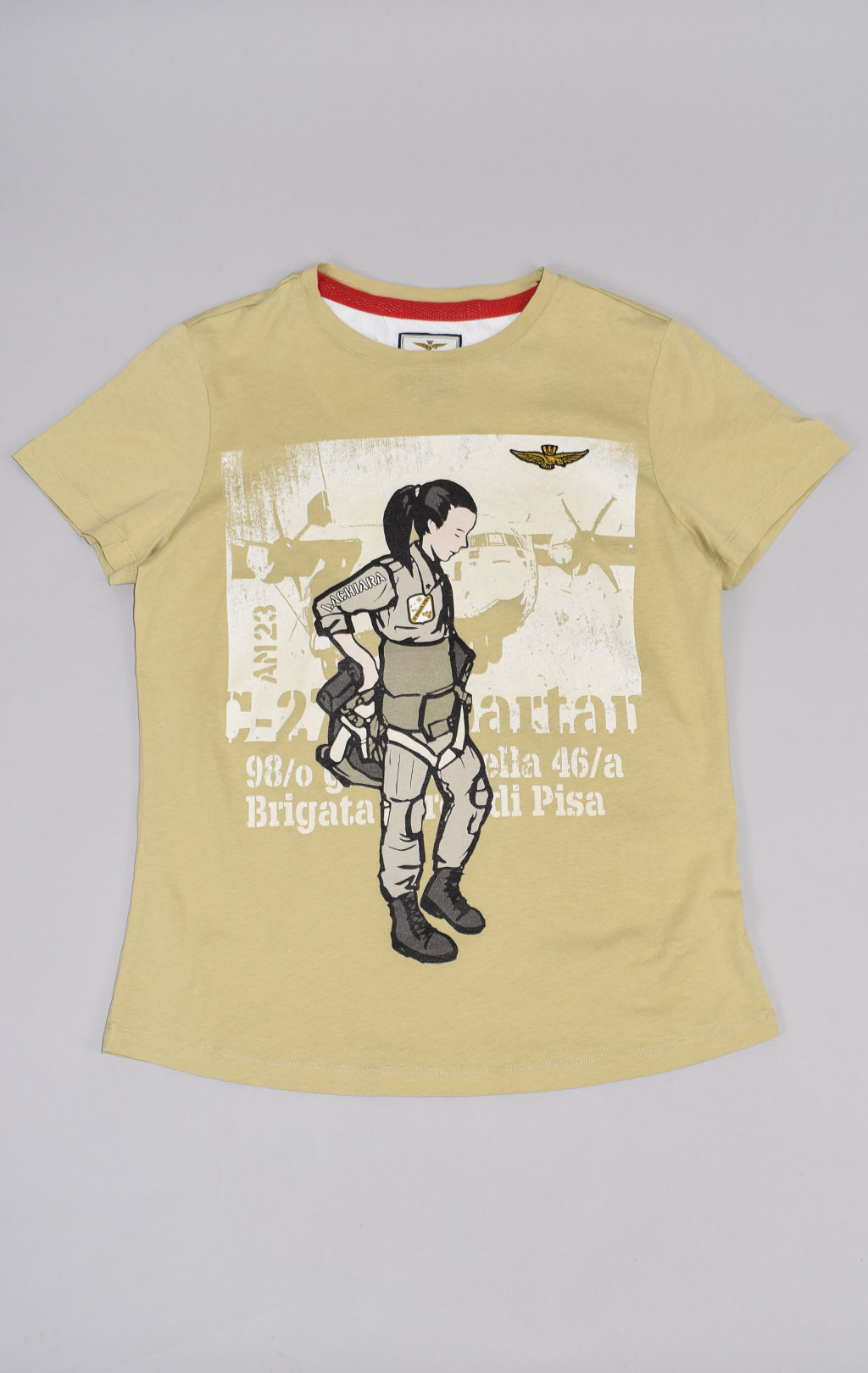 Женская футболка AERONAUTICA MILITARE SS 22/PT khaki (TS 1973) 