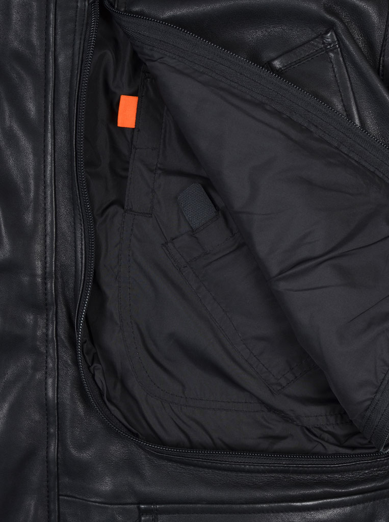 Куртка-аляска PJS KODIAK кожан. black 