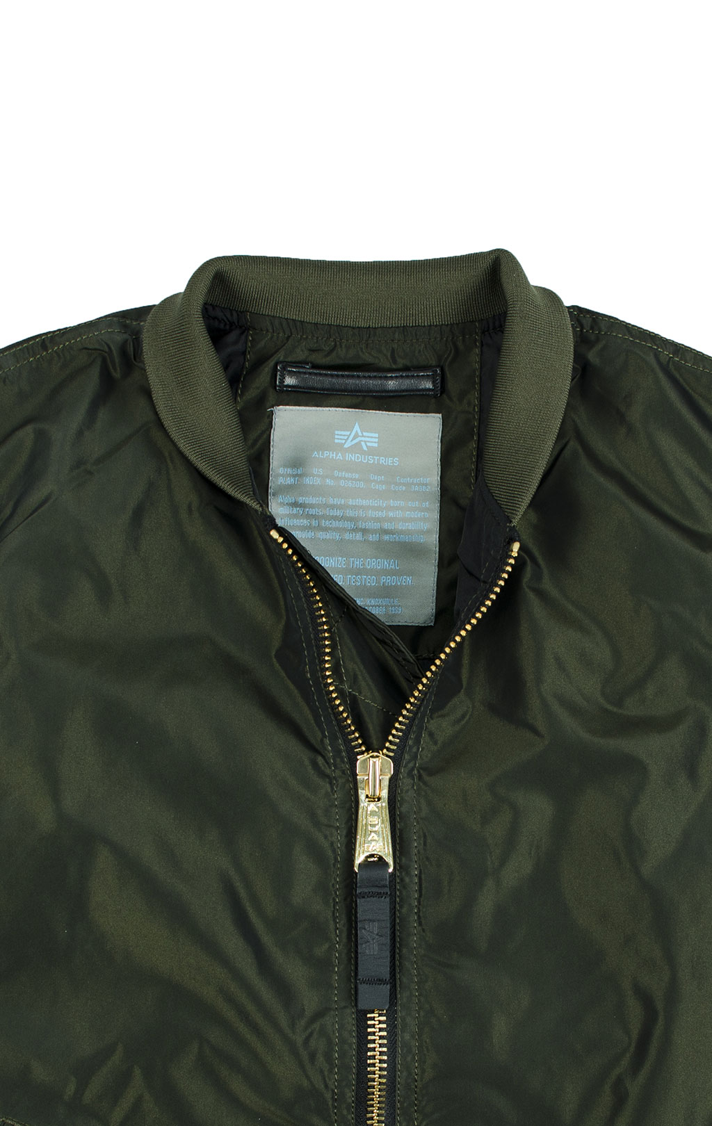 Женская ветровка-бомбер ALPHA INDUSTRIES LW PM IRIDIUM MA-1 dark green 