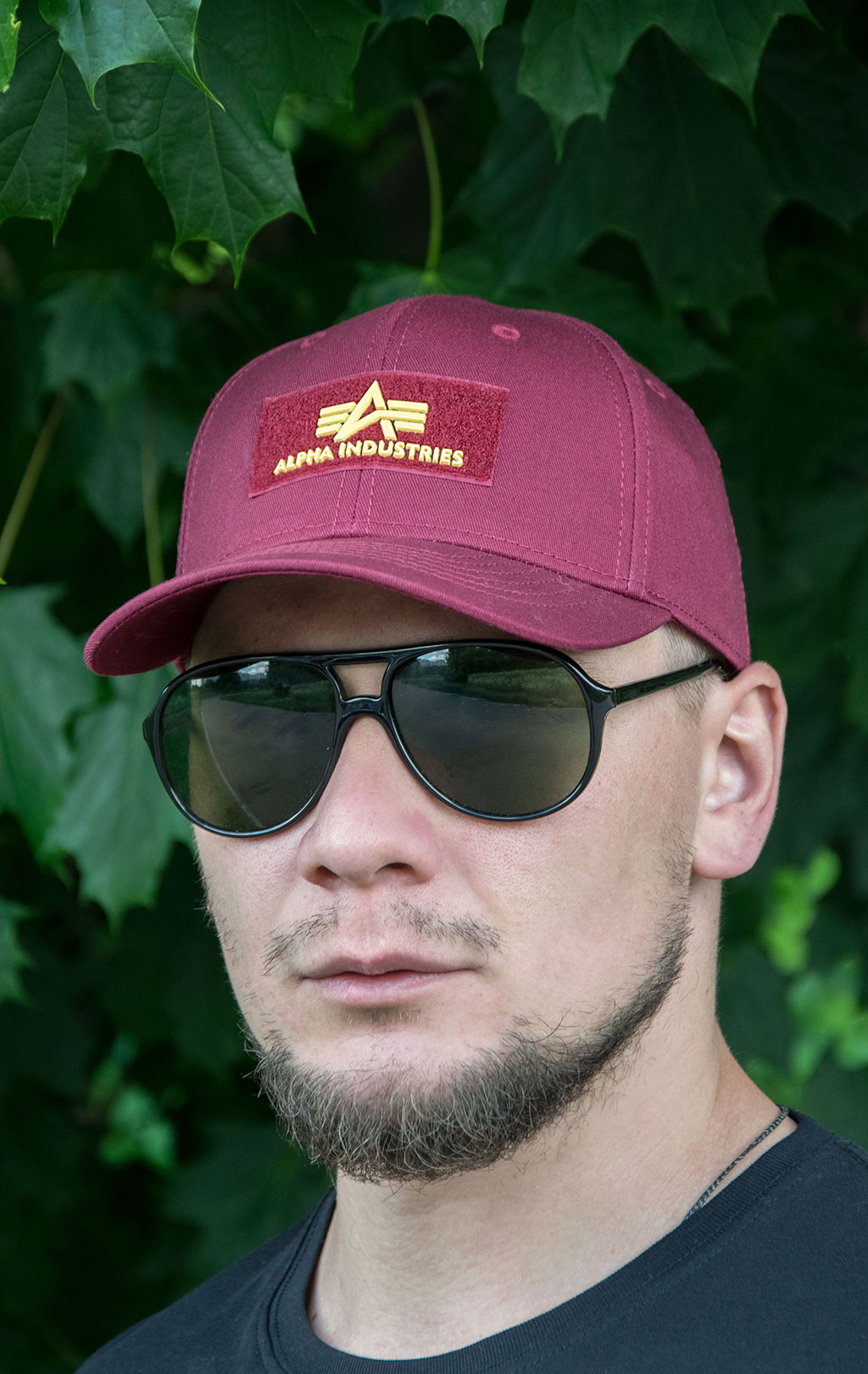 Бейсболка ALPHA INDUSTRIES VELCRO CAP II burgundy 